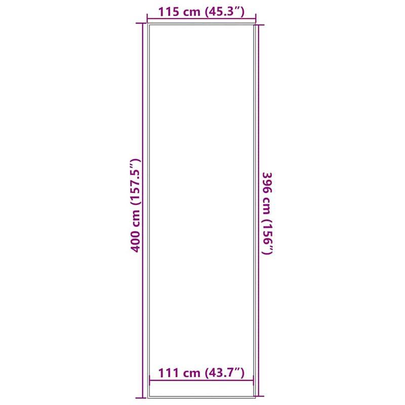Deurmat – Schoonloopmat – Droogloopmat – Buitenmat – Halmat – Extra Lang 115x400 cm – Duurzaam Polypropyleen – Wasbaar & Antislip