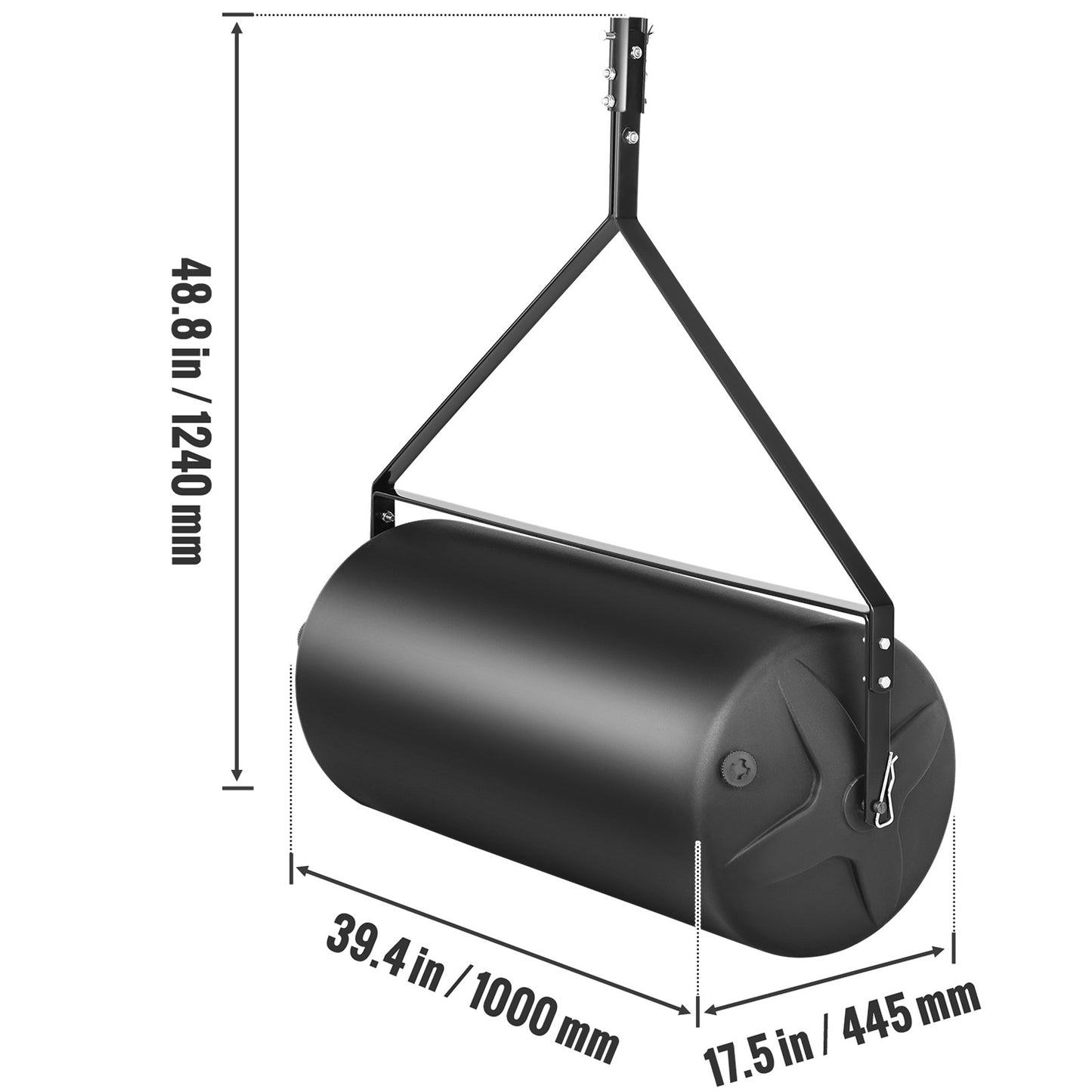 Grasmaaierwals – Gazonwals – Tuinwals – Gazonroller – Sprokkelwals – Zware Wals tot 180 kg – Duurzaam LLDPE Kunststof & Stalen Frame