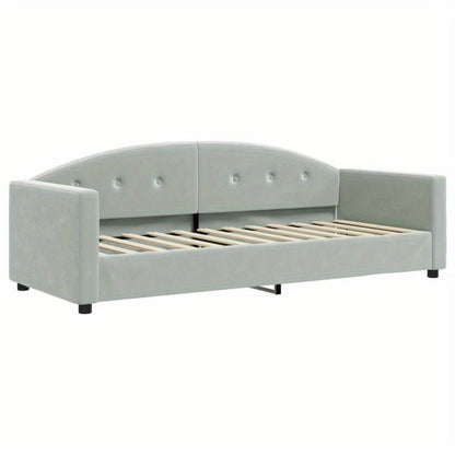 Slaapbank – Sofa Bed – Bedbank – Futon – Loveseat – Velvet Bekleding – 80x200 cm – Hardhouten Frame