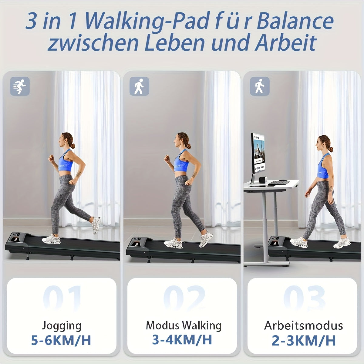 Loopband – Wandelband – Hardloopband – Walking Pad – Treadmill – Compact Inklapbaar Design – Krachtige 2,5 PK Motor & Instelbare Helling