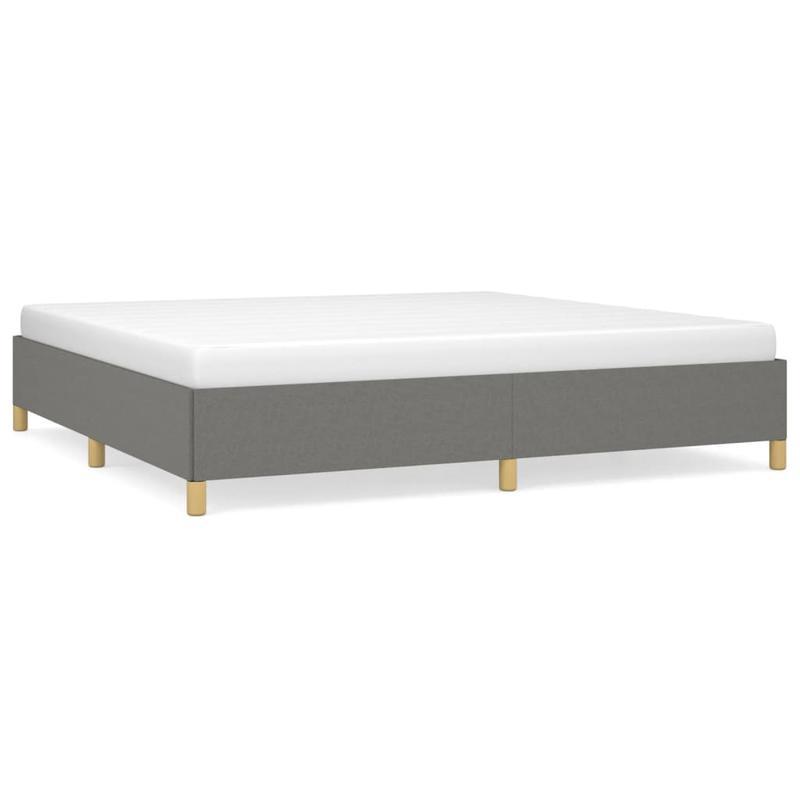 Bed frame without Mattress Grigio Scuro 200x200cm Tissue Practical, removable, suitable for all seasons, Bedroom Furniture, Home Decor, Modern Bedroom, Minimalist Style, Easy Assembly, Durable Material, Queen Size Bed, Slatte