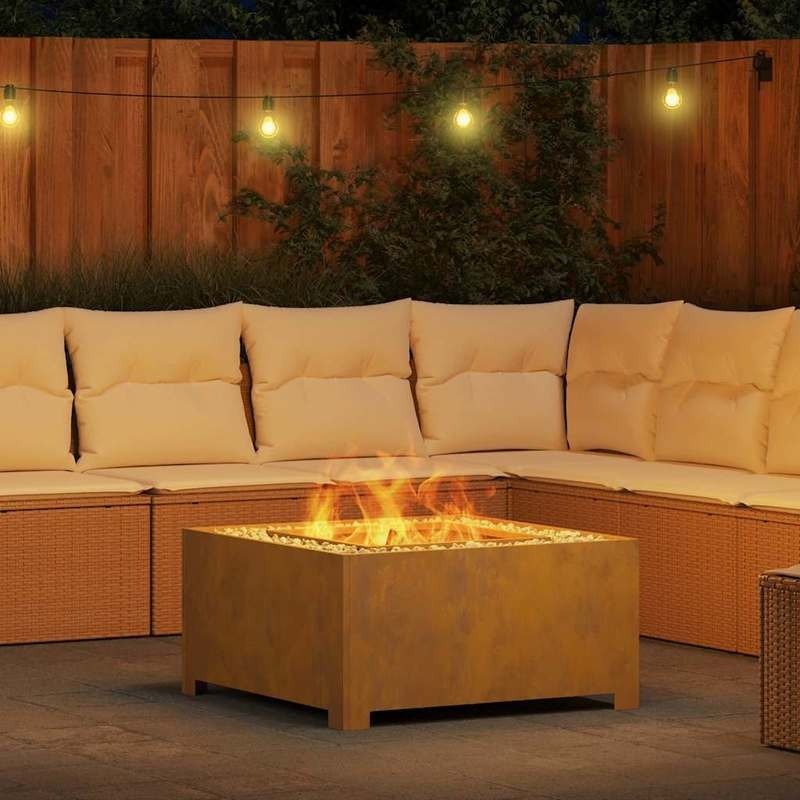 80x80x40cm Brown Fire Pit Home Patio Fire Stove for Multi-Person Leisure Gatherings on Terrace Matching for Friends and Relatives Activities in Garden Suitable for Winter Heating, Patio Heating, Backyard Gatherings, Cozy Pati