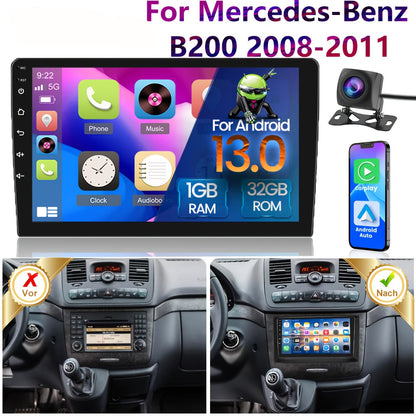 Android Autoradio – Car Stereo – Multimedia Systeem – Navigatie Radio – Touchscreen Display – 9 Inch HD Scherm – Draadloze CarPlay & GPS Navigatie