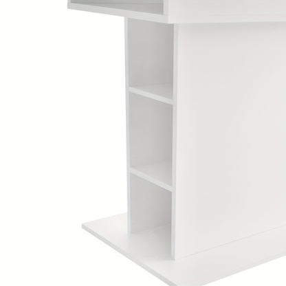 Uitklapbare Eettafel – Uitbreidbare Tafel – Opklapbare Werktafel – Koffietafel – Opbergtafel – Wit – Hardhout & Metaal – Ruimtebesparend Ontwerp – Geïntegreerde Opbergruimte