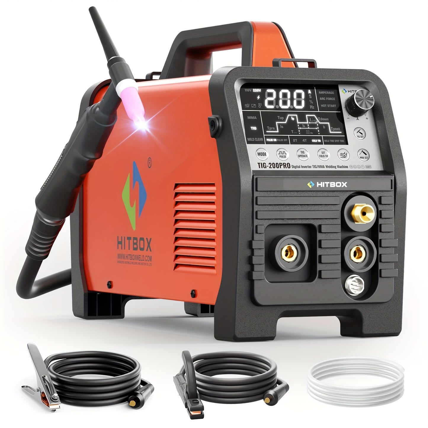 TIG Lasapparaat – Lasmachine – Mig Lasser – MMA Lasser – Multi-Process Lasser – 6-in-1 Compact Model – 200A Krachtig – HF Start Met Koude Lasfunctie