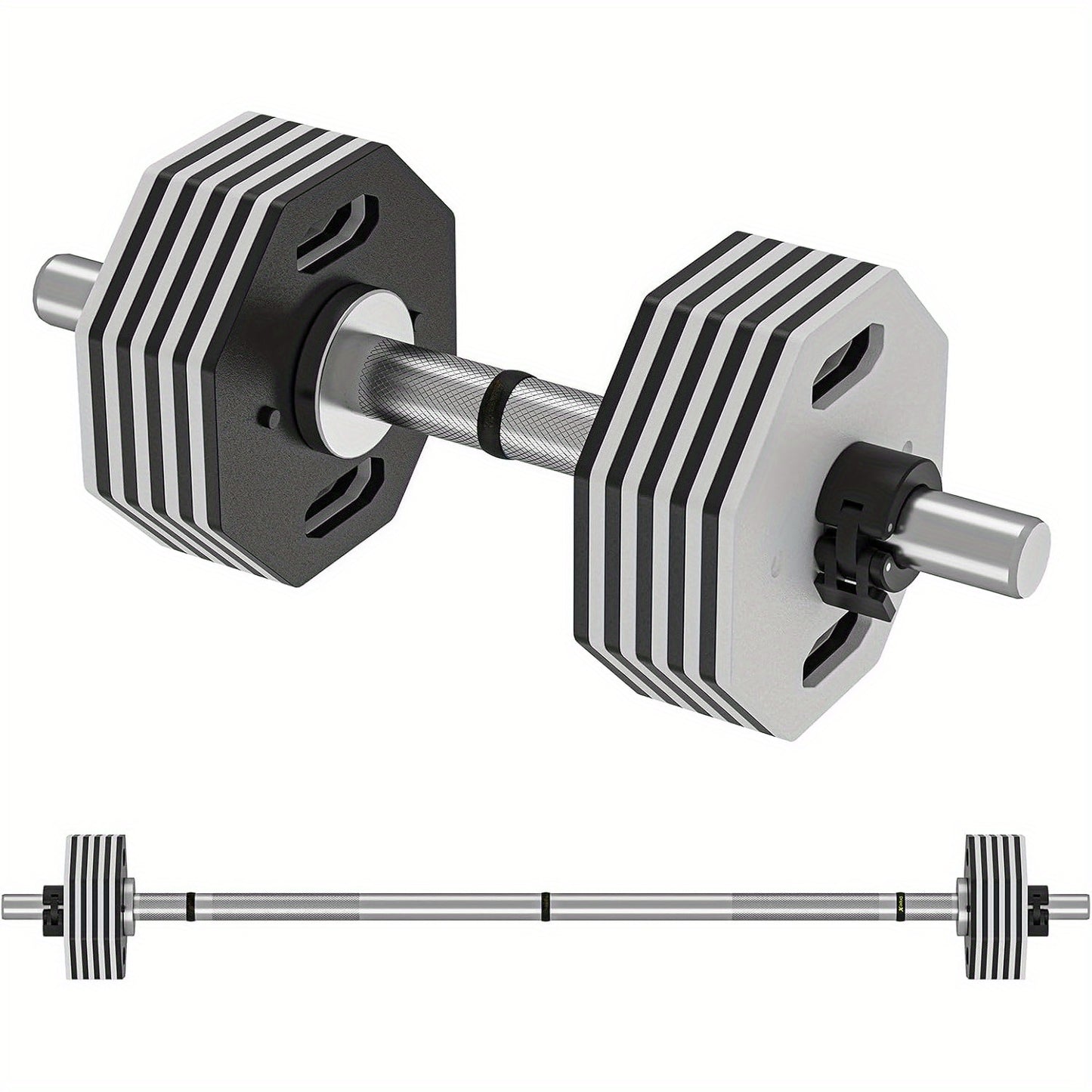 Halterset – Dumbbell – Barbell – Verstelbare Dumbbell – Gewichtenset – 26 kg – Hoogwaardig Staal – Compact Design