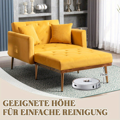 Relaxfauteuil – Relaxstoel – Loungefauteuil – Verstelbare Fauteuil – Leunstoel – Verstelbare Rugleuning – Luxe Velvet Bekleding – Maximaal 220 kg Belastbaar