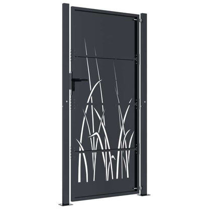 Tuinpoort – Toegangspoort – Sierpoort – Hek – Poortpaneel – Antraciet Staal – Grass Design – Weerbestendig – 105x205 cm