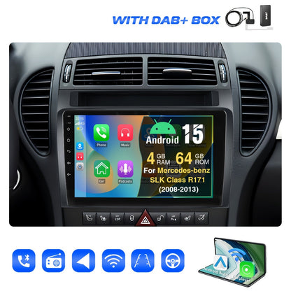 Autoradio – Auto Radio – 2 DIN Radio – 2DIN Autoradio – DAB+ Radio – 9 Inch IPS Touchscreen – Android 15 Systeem – Wireless CarPlay & Android Auto