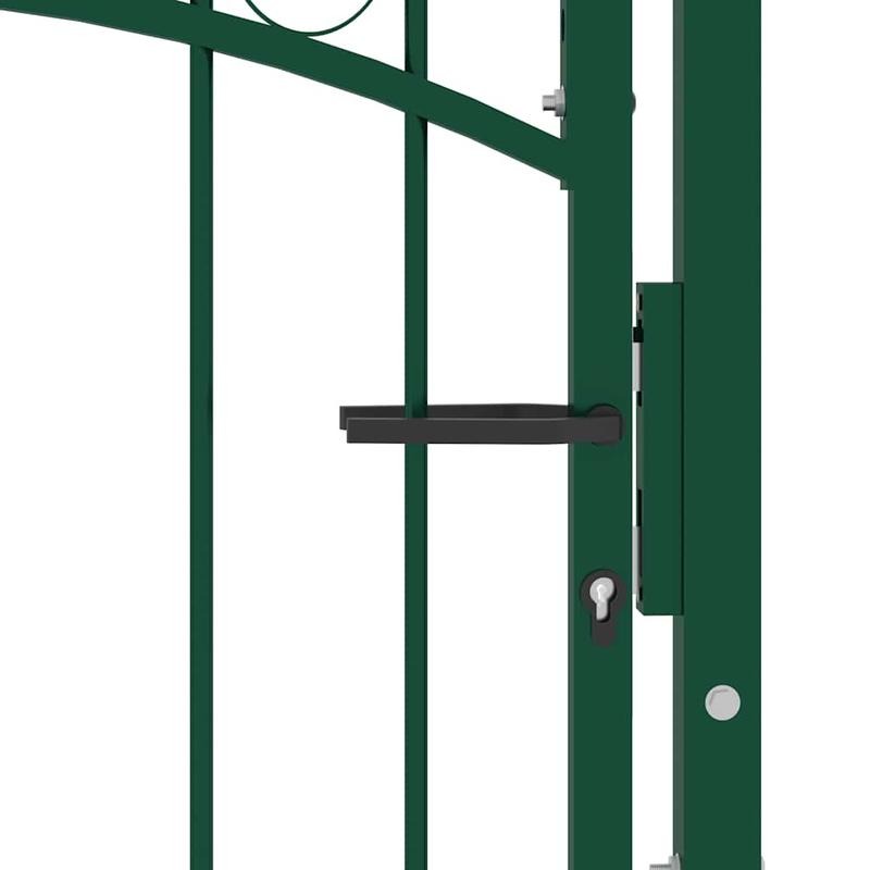 Groene Tuinpoort – Tuinpoort Met Spijlen – Tuinhek – Tuindeur – Buitenpoort – Gepoedercoat Staal – Weerbestendig En Stevig