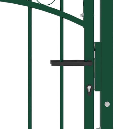 Groene Tuinpoort – Tuinpoort Met Spijlen – Tuinhek – Tuindeur – Buitenpoort – Gepoedercoat Staal – Weerbestendig En Stevig