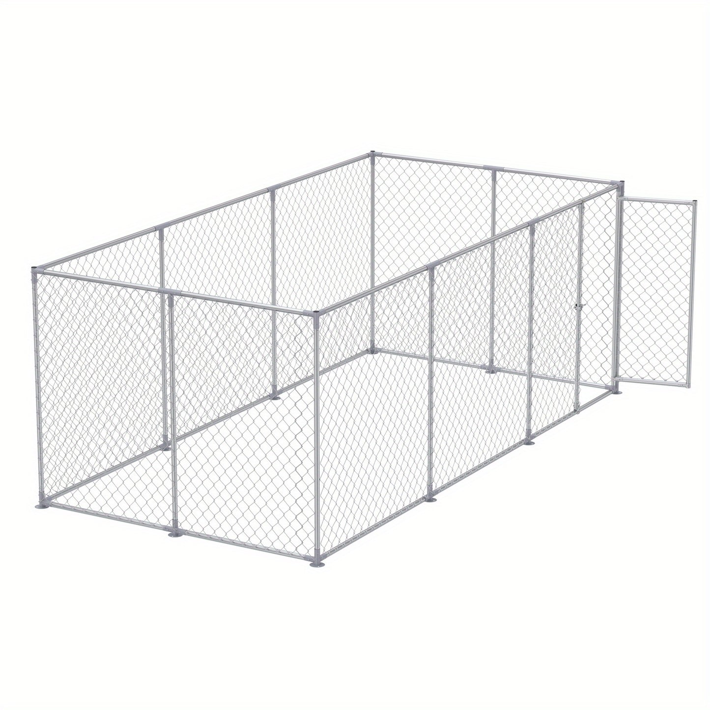 Hondenren – Puppyren – Hondenkennel – Dierenren – Konijnenren – 250 x 200 x 150 cm – Gegalvaniseerd Staal – Veilig Slot