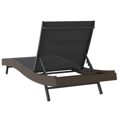 Loungechair – Loungestoel – Fauteuil – Relaxstoel – Tuinstoel – Verstelbaar Rugleuning 5-standen – Weerbestendig Poly Rattan Met Stalen Frame