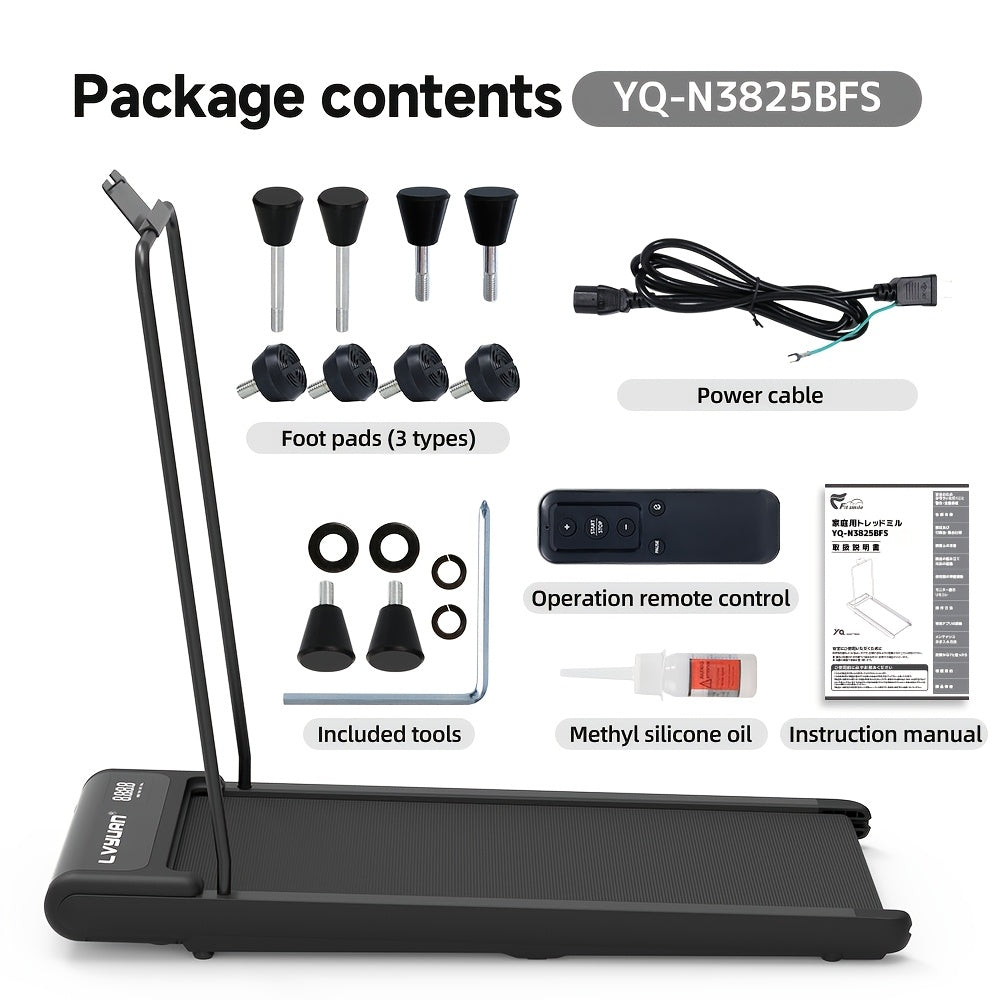 Portable Multi-function Treadmill with Incline Adjustment | Suitable for Walking and Jogging, Home and Office Use, Treadmill with LED Display, Treadmill Walking Mat, Treadmill with Handrails, Foldable Home Fitness Treadmill,