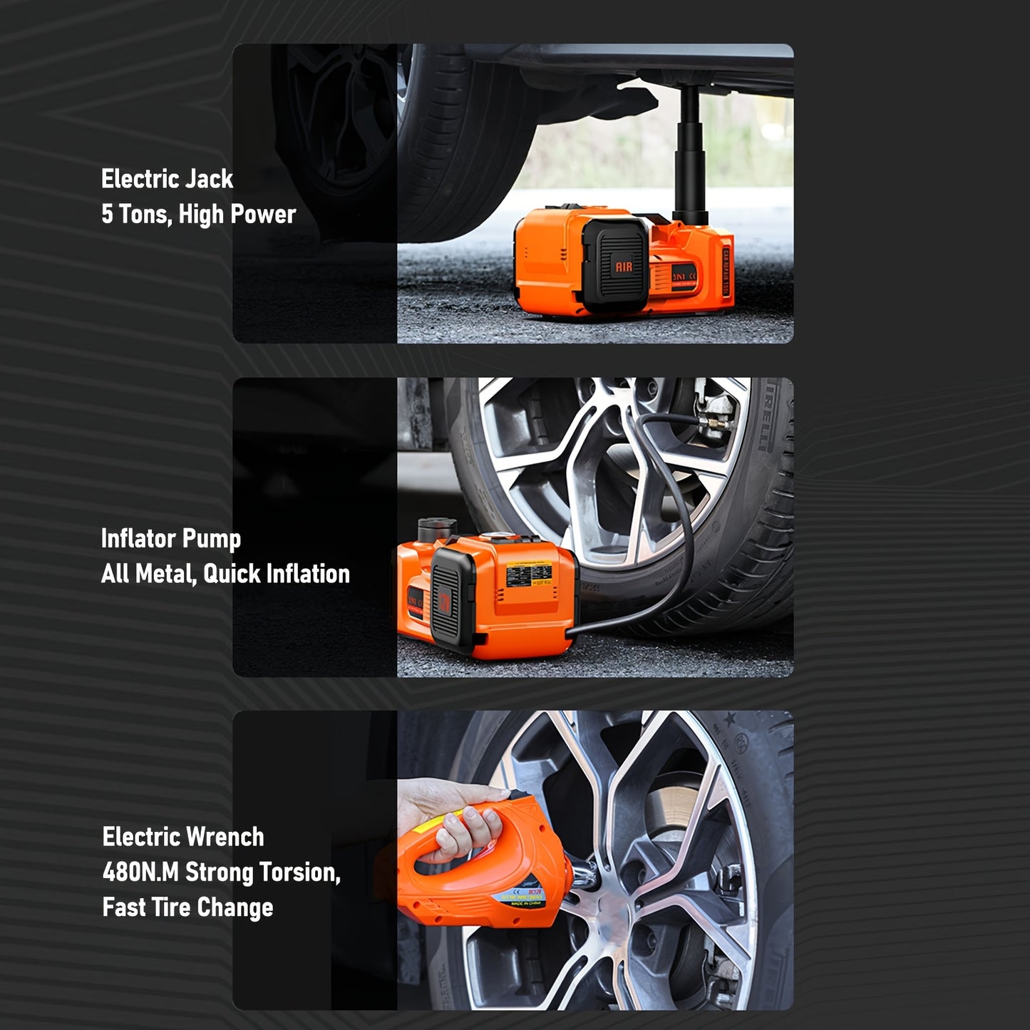 Autokrik – Vloerlier – Hydraulische Krik – Garagekrik – Elektrische Krik – 5 Ton Hefvermogen – Digitaal Display & Momentsleutel