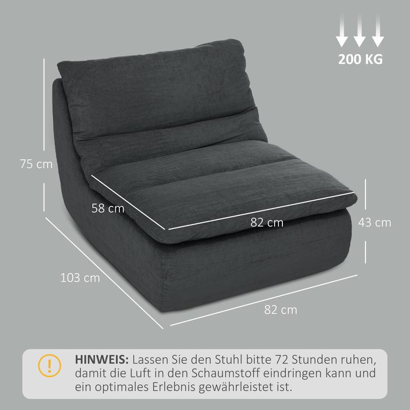 Fauteuil – Stoel – Lounge Stoel – Zitstoel – Leunstoel – Modern Design – Zachte Foamvulling – Verstelbare Rugleuning