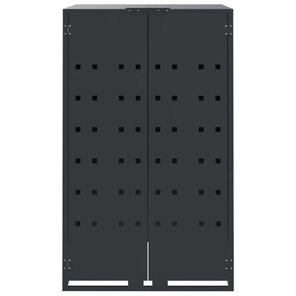 Afvalbak – Prullenbak – Afvalcontainer – Vuilnisbak – Afvalemmer – Stalen Constructie – 1 Ton Capaciteit – Antraciet – 69x79x117 cm