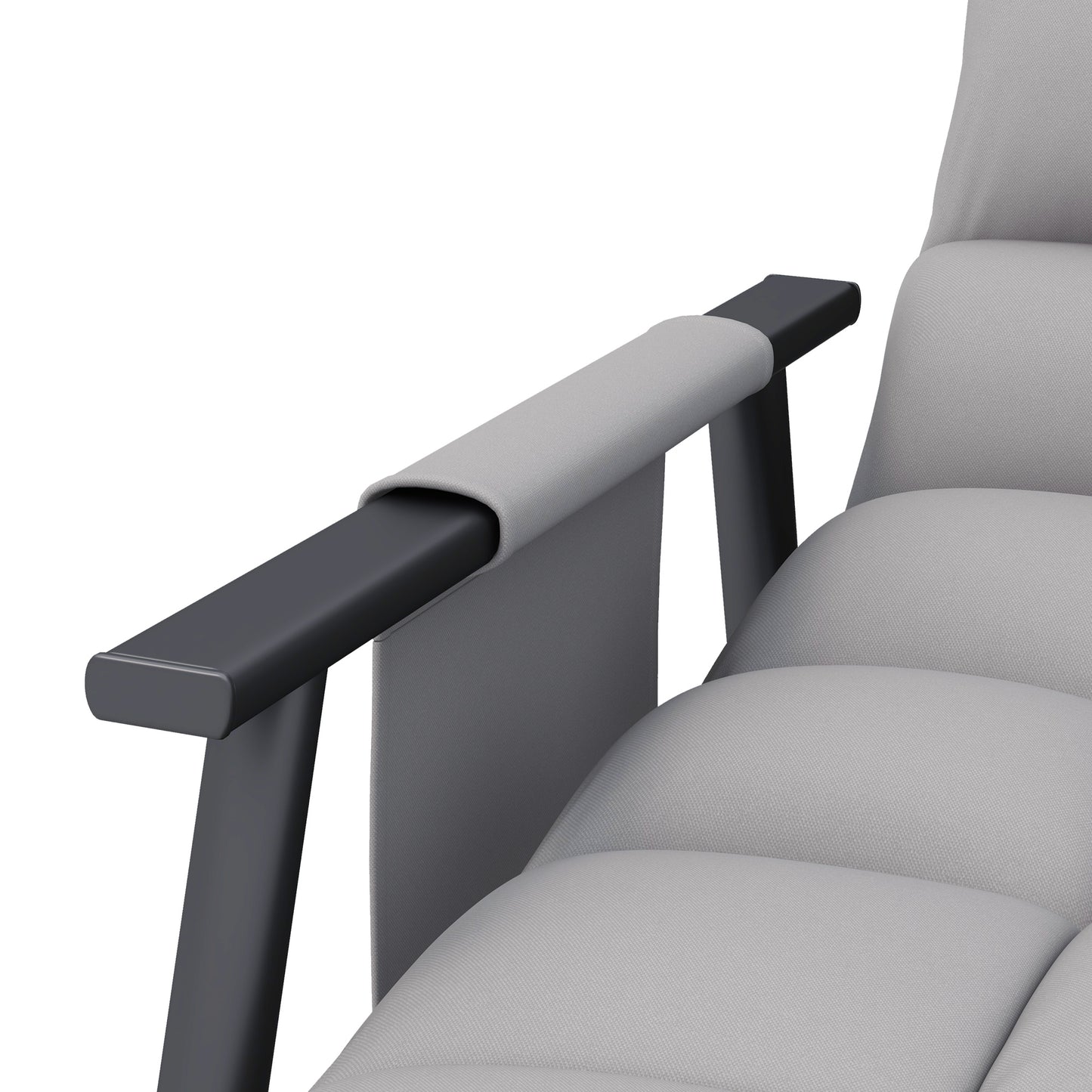 Relaxstoel – Schommelstoel – Relaxfauteuil – Lounge Chair – Relaxzetel – Grijs – Verstelbare Rugleuning en Voetsteun – Comfortabele Microfiber Bekleding
