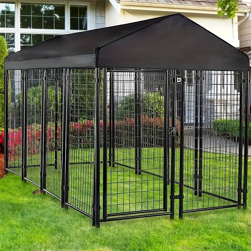 Hondenkennel – Hondenkooi – Hondenren – Dierenhok – Metalen Hondenkooi – 127x120x134 cm – Weerbestendig Metaal – Stevige Gelaste Constructie