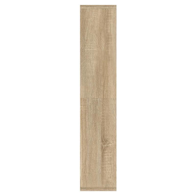 Badkamerspiegelkast – Spiegelkast – Medicijnkast – Wandkast – Badkamerkast – Ruimtebesparend Ontwerp – Sonoma Eikenfineer Met Heldere Glazen Deuren 91x15x76,5 cm