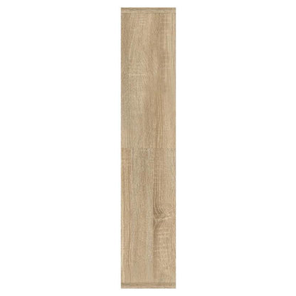 Badkamerspiegelkast – Spiegelkast – Medicijnkast – Wandkast – Badkamerkast – Ruimtebesparend Ontwerp – Sonoma Eikenfineer Met Heldere Glazen Deuren 91x15x76,5 cm