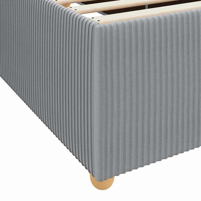 Bedframe – Bed – Tweepersoonsbed – Platformbed – Opbergbed – Lichtgrijs – Met Matras – 90x200 cm – Gestoffeerd Met Corduroy – Ruime Opbergruimte Onderbed