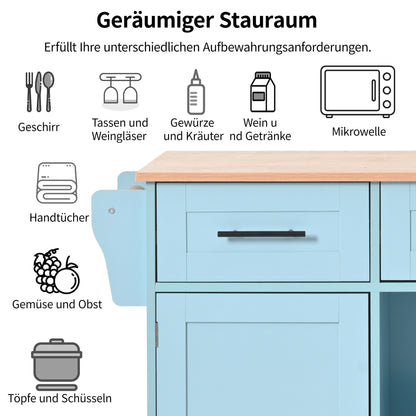 Keukenkar – Serveerwagen – Werktafel – Eettafel – Opbergkast – Uitklapbaar Werkblad – Houtnerf Afwerking – 139×46(71)×91,5 cm – Mobiel Met Wieltjes Of Stevig Houten Onderstel – Veelzijdige Keukenopslag