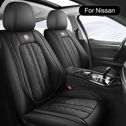 Car Seat Covers Full Set, Fit For Nissan Qashqai, Micra, Note, X-Trail, Leaf, Almera, Universal NAPPA Leather Car Seat Protectors, Adjustable Vehicle Seat Covers With Easy Installation For All Seasons