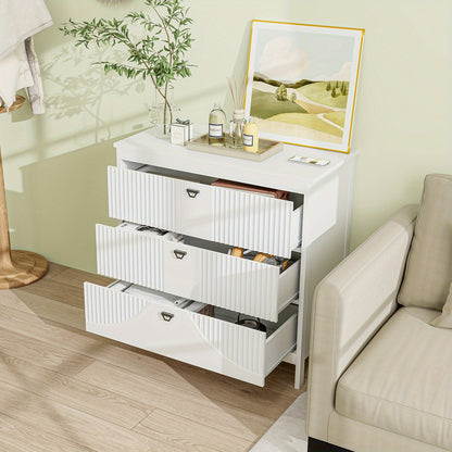 Ladeblok – Ladekast – Opbergkast – Ladecontainer – Kantoorkast – 3 Laden – MDF Wit – Anti-Omkantelmechanisme