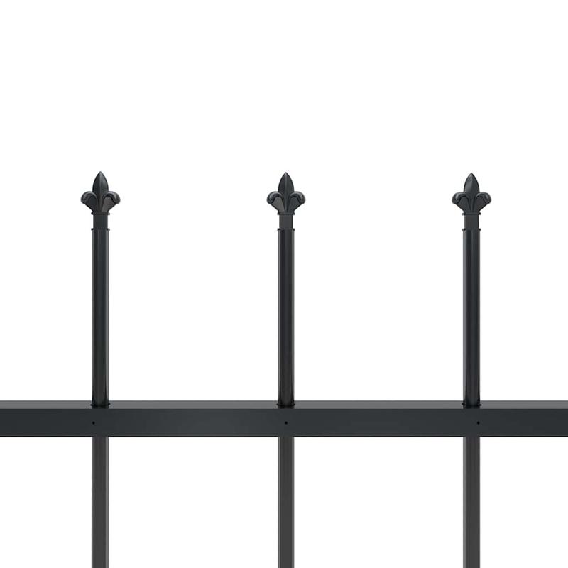 Tuinafscheiding – Metalen Schutting – Tuinscherm – Privacy Scherm – Tuinhek – Stalen Tuinafsluiting Zwart – 714,5 x 60 cm – Speerpunt Design – Weerbestendig & Robuust