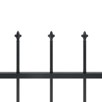 Tuinafscheiding – Metalen Schutting – Tuinscherm – Privacy Scherm – Tuinhek – Stalen Tuinafsluiting Zwart – 714,5 x 60 cm – Speerpunt Design – Weerbestendig & Robuust