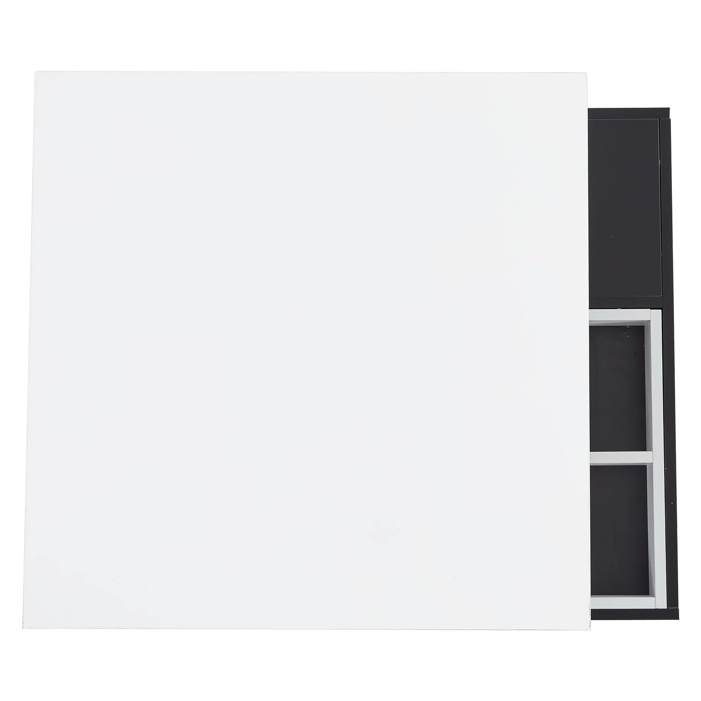 Salontafel – Koffietafel – Bijzettafel – Woonkamertafel – Lounge tafel – 360° Draaibaar – Hoogglans Wit Hardhouten Frame