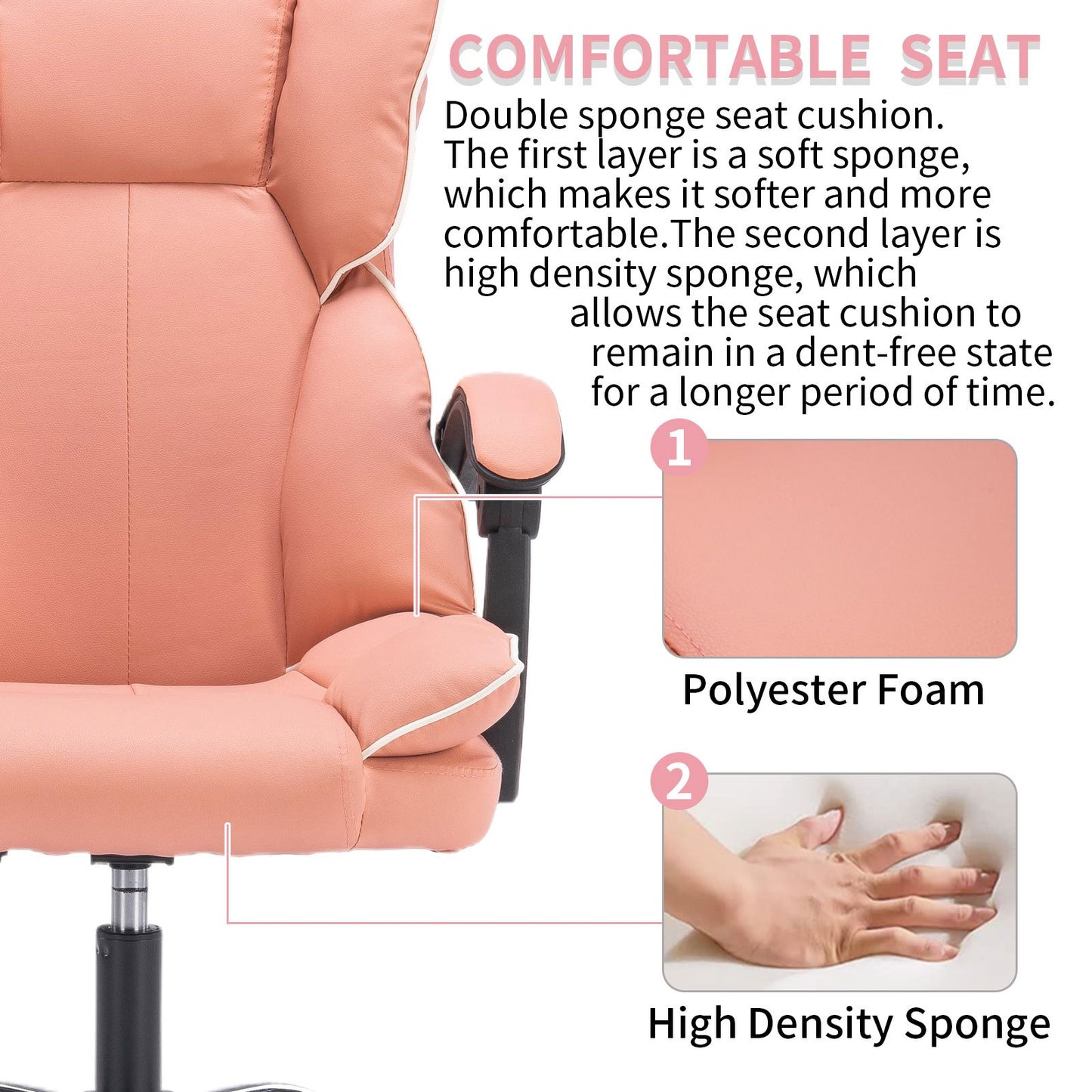 Executive Office Chair with Foot Rest High Back Office Chair Computer Gaming Chairs Black