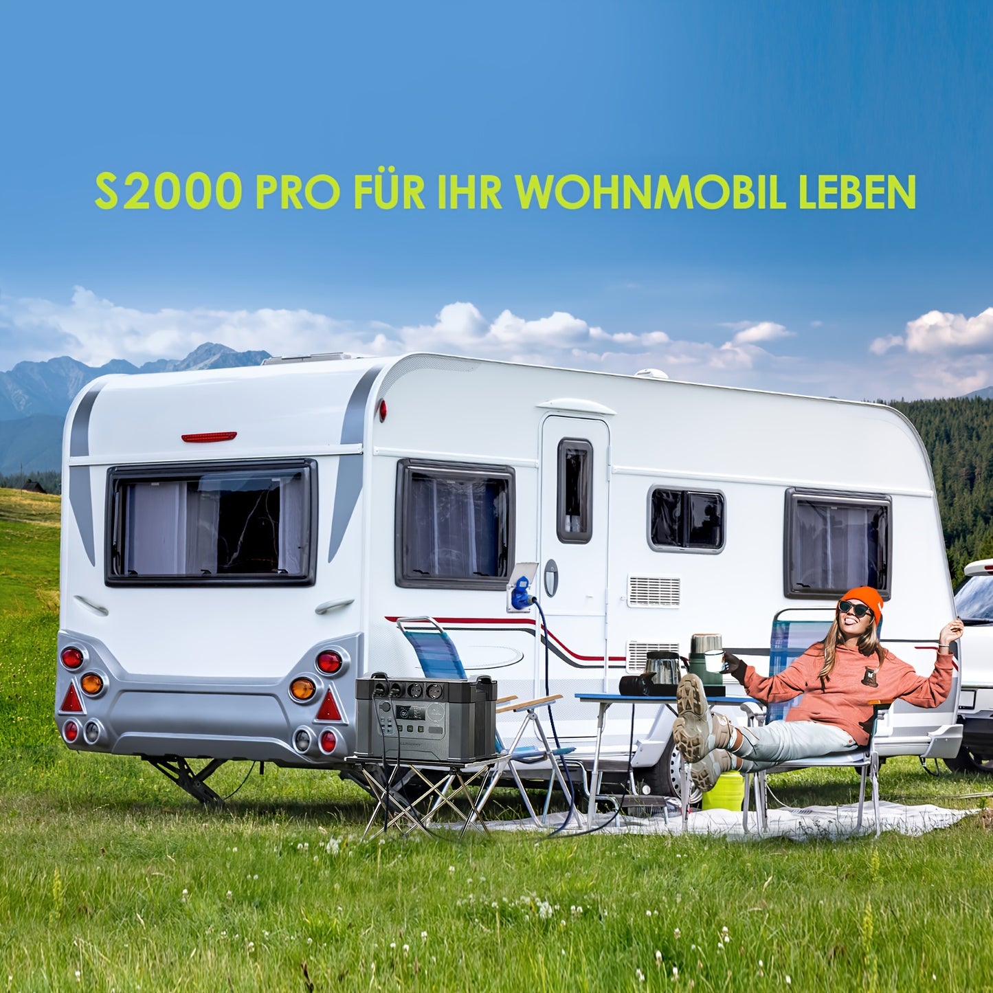 ALLPOWERS S2000 PRO Portable Power Station + 400W/200W/100W Solar Panel | 1500Wh 2700W (AC+DC) /100W USB-C Output, 1.5 Hr Fast Charge, Dual-Purpose Battery Powered, Ideal for RV, Home