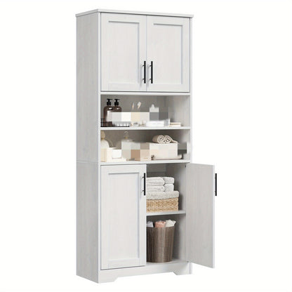 Opbergkast – Bergkast – Kast – Opbergmeubel – Witte Kast – 170 cm Hoog – Verstelbare Legplanken