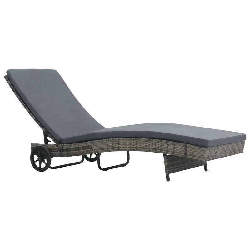 Ligstoel – Ligbed – Zonnebed – Tuinstoel – Houten Frame – Ergonomisch Ontwerp – Wieltjes