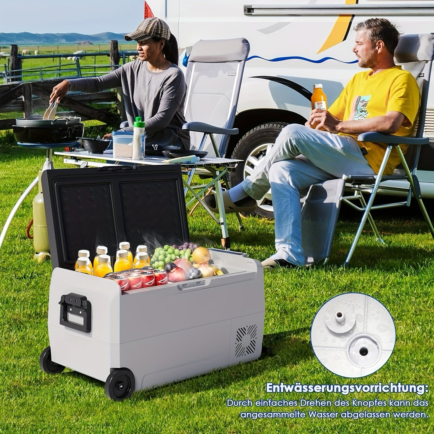 Car Refrigerator – Mobiele Koelbox – Mini Koelkast – Camper Koelbox – Compressor Vriezer – 32L Inhoud – Max/Eco Modus – Shockproof En Lekvrij Ontwerp