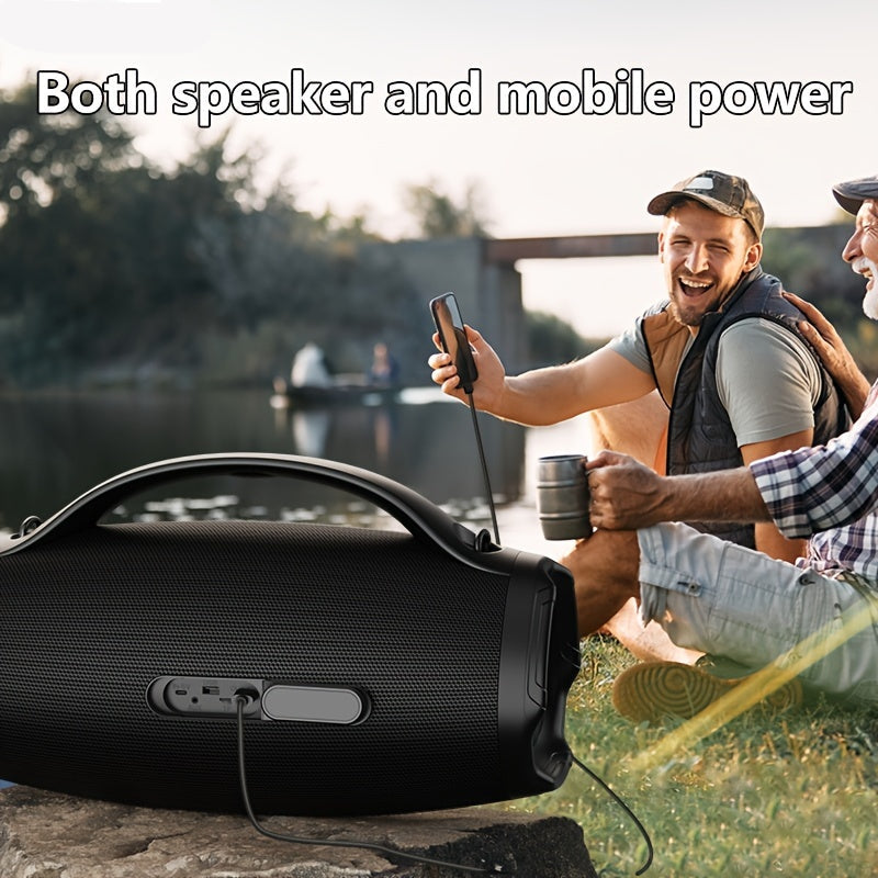 Draagbare Bluetooth Speaker – Draadloze Speaker – Outdoor Speaker – Wireless Speaker – Party Speaker – 160W Krachtig Geluid – 60 Uur Batterijduur – IPX5 Waterbestendig – Snelladen – Zwarte Met Rode Accenten