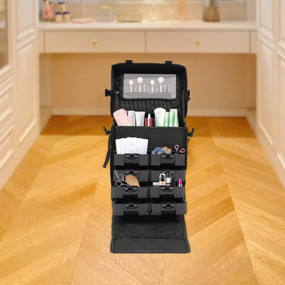 Make-up Koffer – Make-up Trolley – Beauty Case – Cosmetica Koffer – Make-up Organizer – Multifunctioneel – Oxford Stof – Reiskoffer – Hoogwaardige Kwaliteit – Multifunctioneel – Zwart