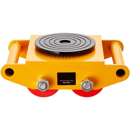 Skate Dolly – Machine Dolly – Verhuiswagen – Machine Verplaatswagen – Industriële Dolly – Draagvermogen 6 Ton – Carbonstaal Frame Met 360° PU Wielen