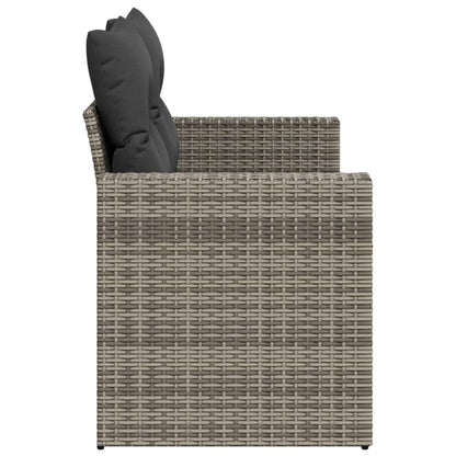 Tuinbank – Buitenbank – Zitbank – Balkonbank – 2-Persoons – Poly Rattan – Inclusief Wasbare Kussens – Met Opbergruimte