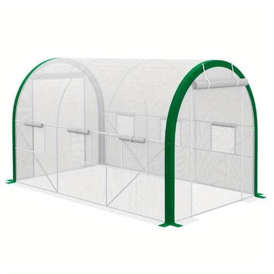 Kassenhuisje – Kas – Tuinkas – Plantenkas – Tunnelkas – Gegalvaniseerd Stalen Frame – Roll-Up Deur – 3,58 x 2,1 x 2,1 m – Geschikt Voor Tuin En Balkon