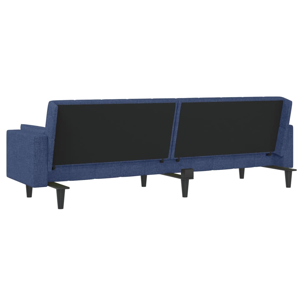Slaapbank – Slaapstoel – Slaapbankje – Slaapbankje 2-zits – Bedbank – Blauw – Compact 2-Zits – Met Stabiel Metalen Frame
