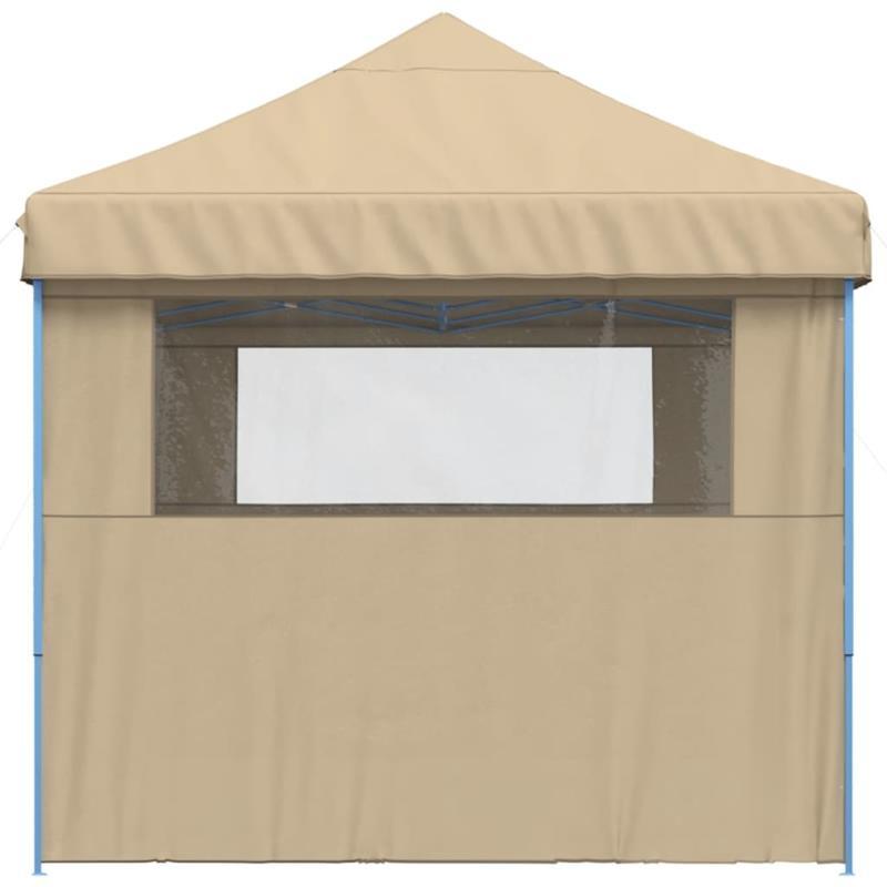 Partytent – Tent – Tuinkamer – Evenemententent – Pop-up Tent – Beige Kleur – Inklapbaar Ontwerp – Snelle Opzet Zonder Gereedschap