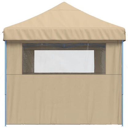 Partytent – Tent – Tuinkamer – Evenemententent – Pop-up Tent – Beige Kleur – Inklapbaar Ontwerp – Snelle Opzet Zonder Gereedschap