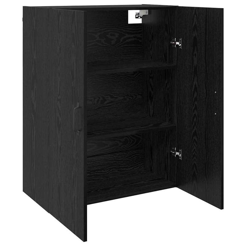 Wandkast – Wandkastje – Muurkast – Opbergkast – Opbergmeubel – Zwart Eikenhout – 2 Stuks – 69,5x34x90 cm – Stevig En Duurzaam