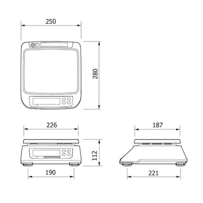 My Kitchen Scale with Legalization 30Kg / 10G - CAS 580424 - QUORE