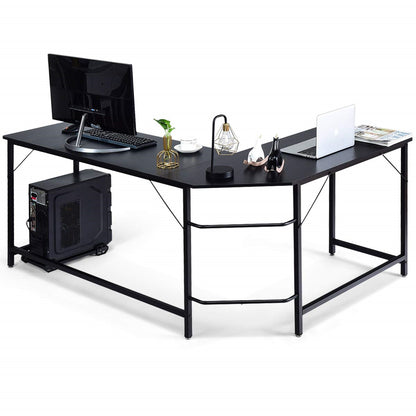 L-Shape Bureau – Hoekbureau – Gaming Bureau – PC Bureau – Kantoor Hoekbureau – Met CPU Stand – 168 x 125 x 74 cm – Zwart