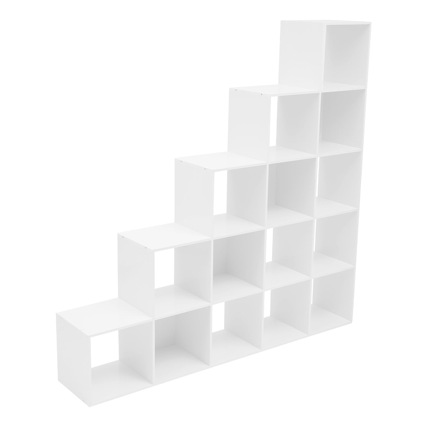 15-Cube L-Shaped Storage Bookcase | Plastic Freestanding Organizer for Home & Office, Contemporary Style by NaMaSyo, Corner Shelves