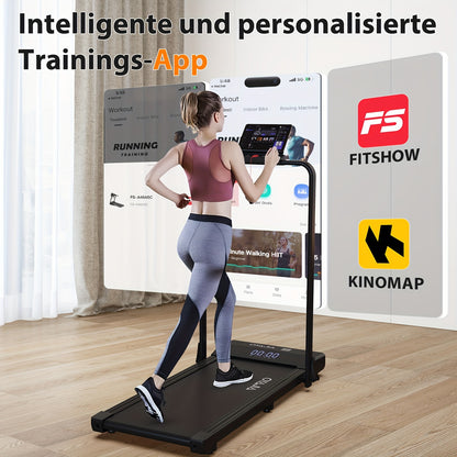 Loopband – Wandelband – Treadmill – Wandelmachine – Fitnessapparaat – Inklapbaar Design – Groot Loopoppervlak 15,7×39,3 inch – 0,75HP Motor 1-12 km/h – Slimme App Bediening – LED Display – Stil en Compact